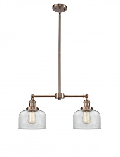 Bell - 2 Light - 21 inch - Antique Copper - Stem Hung - Adjustable Island Light (3442|209-AC-G72-LED)