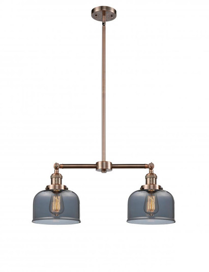 Bell - 2 Light - 21 inch - Antique Copper - Stem Hung - Adjustable Island Light (3442|209-AC-G73-LED)