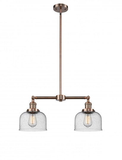Bell - 2 Light - 21 inch - Antique Copper - Stem Hung - Adjustable Island Light (3442|209-AC-G74)