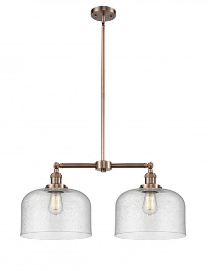 Bell - 2 Light - 21 inch - Antique Copper - Stem Hung - Adjustable Island Light (3442|209-AC-G74-L)