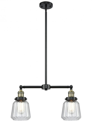 Chatham - 2 Light - 21 inch - Black Antique Brass - Stem Hung - Adjustable Island Light (3442|209-BAB-G142-LED)