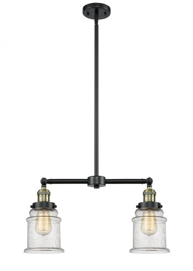 Canton - 2 Light - 21 inch - Black Antique Brass - Stem Hung - Adjustable Island Light (3442|209-BAB-G184)