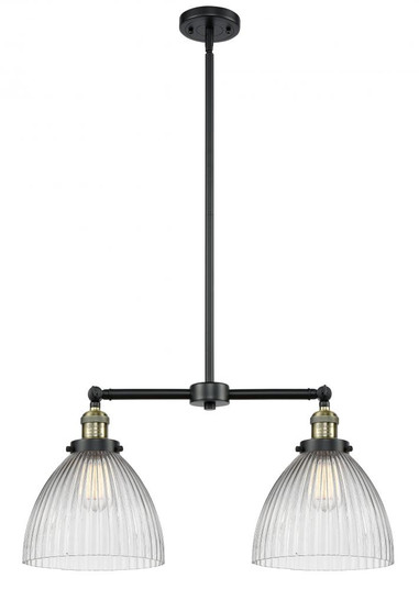Seneca Falls - 2 Light - 21 inch - Black Antique Brass - Stem Hung - Adjustable Island Light (3442|209-BAB-G222-LED)