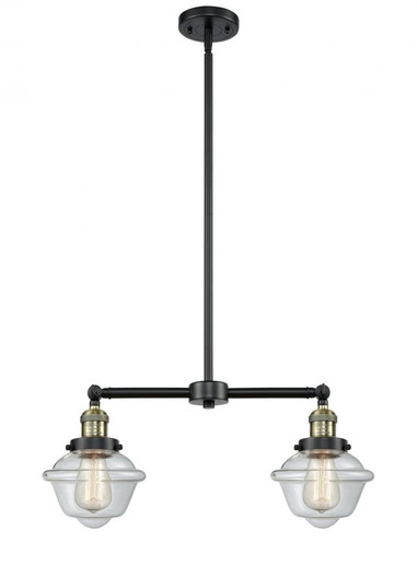 Oxford - 2 Light - 24 inch - Black Antique Brass - Stem Hung - Adjustable Island Light (3442|209-BAB-G532)