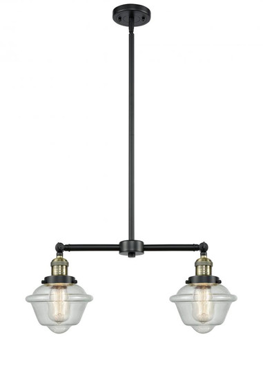 Oxford - 2 Light - 24 inch - Black Antique Brass - Stem Hung - Adjustable Island Light (3442|209-BAB-G534)