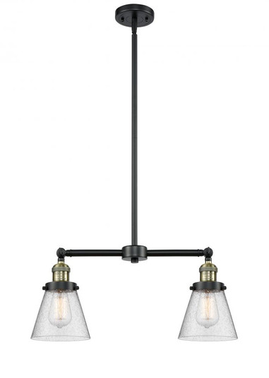 Cone - 2 Light - 21 inch - Black Antique Brass - Stem Hung - Adjustable Island Light (3442|209-BAB-G64)
