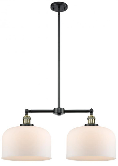 Bell - 2 Light - 21 inch - Black Antique Brass - Stem Hung - Adjustable Island Light (3442|209-BAB-G71-L-LED)