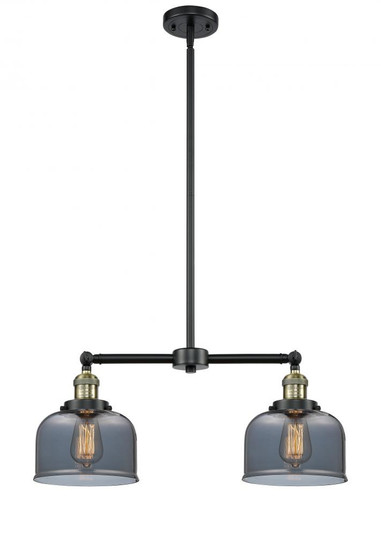 Bell - 2 Light - 21 inch - Black Antique Brass - Stem Hung - Adjustable Island Light (3442|209-BAB-G73-LED)