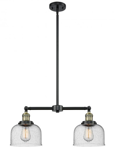 Bell - 2 Light - 21 inch - Black Antique Brass - Stem Hung - Adjustable Island Light (3442|209-BAB-G74)