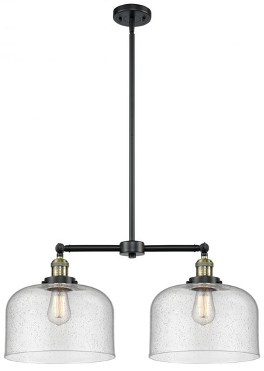 Bell - 2 Light - 21 inch - Black Antique Brass - Stem Hung - Adjustable Island Light (3442|209-BAB-G74-L)