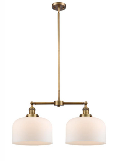 Bell - 2 Light - 21 inch - Brushed Brass - Stem Hung - Adjustable Island Light (3442|209-BB-G71-L)