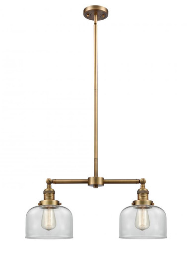 Bell - 2 Light - 21 inch - Brushed Brass - Stem Hung - Island Light (3442|209-BB-G72-LED)