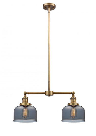 Bell - 2 Light - 21 inch - Brushed Brass - Stem Hung - Adjustable Island Light (3442|209-BB-G73)