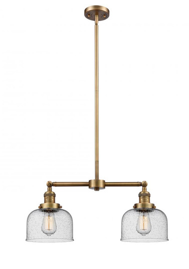 Bell - 2 Light - 21 inch - Brushed Brass - Stem Hung - Adjustable Island Light (3442|209-BB-G74-LED)