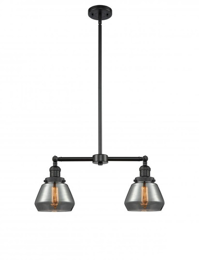 Fulton - 2 Light - 21 inch - Matte Black - Stem Hung - Adjustable Island Light (3442|209-BK-G173)