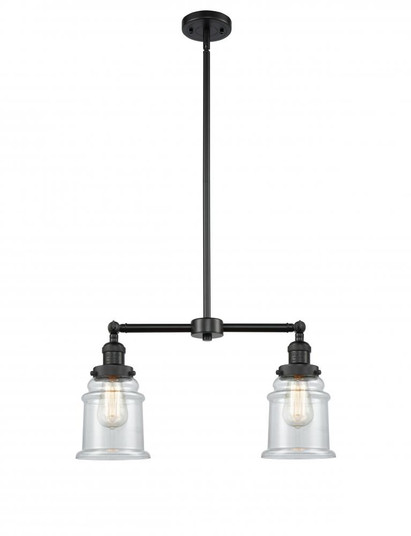 Canton - 2 Light - 21 inch - Matte Black - Stem Hung - Adjustable Island Light (3442|209-BK-G182)