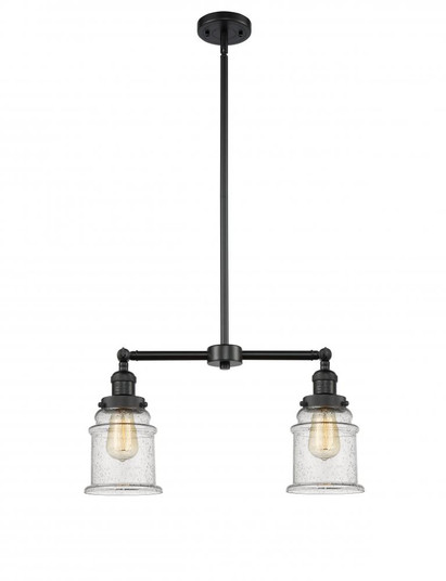Canton - 2 Light - 21 inch - Matte Black - Stem Hung - Adjustable Island Light (3442|209-BK-G184)