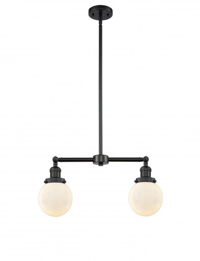 Beacon - 2 Light - 23 inch - Matte Black - Stem Hung - Adjustable Island Light (3442|209-BK-G201-6)