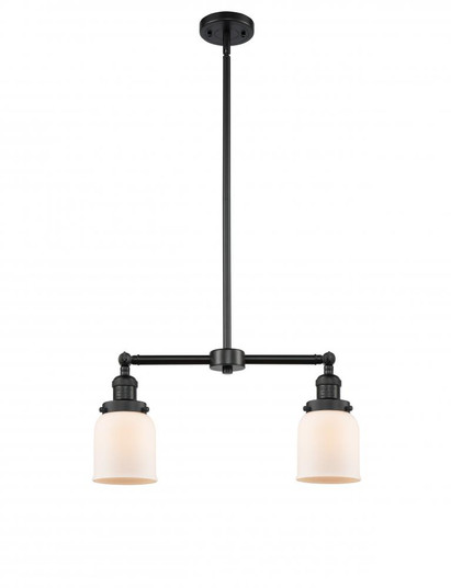 Bell - 2 Light - 21 inch - Matte Black - Stem Hung - Adjustable Island Light (3442|209-BK-G51-LED)