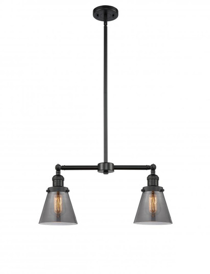 Cone - 2 Light - 21 inch - Matte Black - Stem Hung - Adjustable Island Light (3442|209-BK-G63)