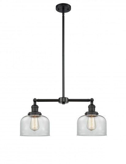 Bell - 2 Light - 21 inch - Matte Black - Stem Hung - Adjustable Island Light (3442|209-BK-G72)