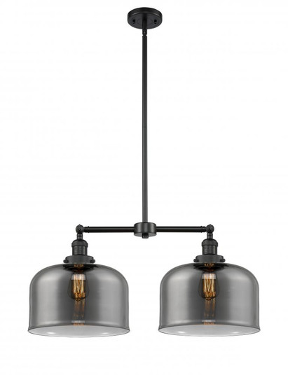 Bell - 2 Light - 21 inch - Matte Black - Stem Hung - Adjustable Island Light (3442|209-BK-G73-L)