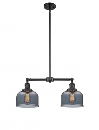 Bell - 2 Light - 21 inch - Matte Black - Stem Hung - Adjustable Island Light (3442|209-BK-G73-LED)