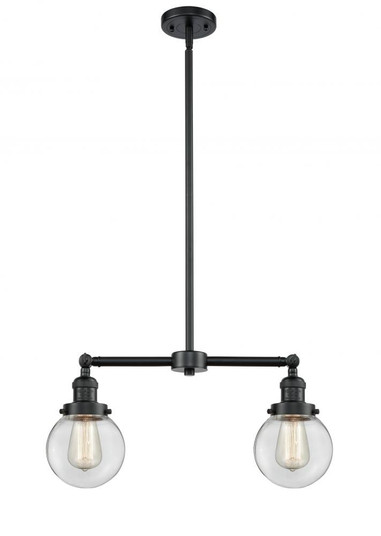 Beacon - 2 Light - 23 inch - Oil Rubbed Bronze - Stem Hung - Adjustable Island Light (3442|209-OB-G202-6-LED)