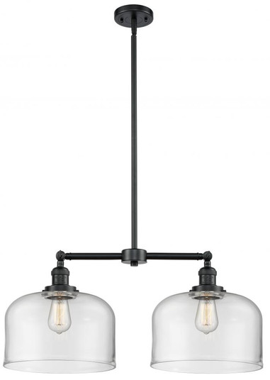 Bell - 2 Light - 21 inch - Oil Rubbed Bronze - Stem Hung - Adjustable Island Light (3442|209-OB-G72-L-LED)