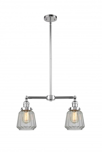 Chatham - 2 Light - 21 inch - Polished Chrome - Stem Hung - Adjustable Island Light (3442|209-PC-G142-LED)
