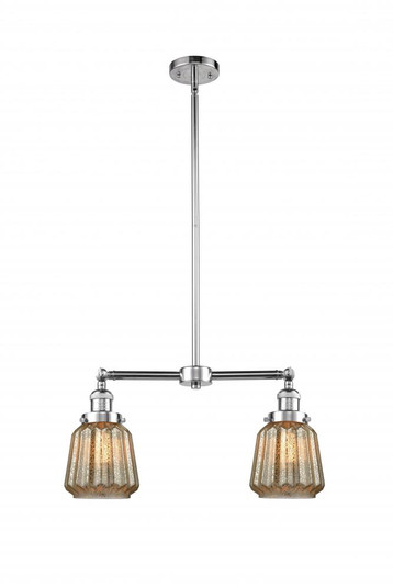 Chatham - 2 Light - 21 inch - Polished Chrome - Stem Hung - Adjustable Island Light (3442|209-PC-G146-LED)