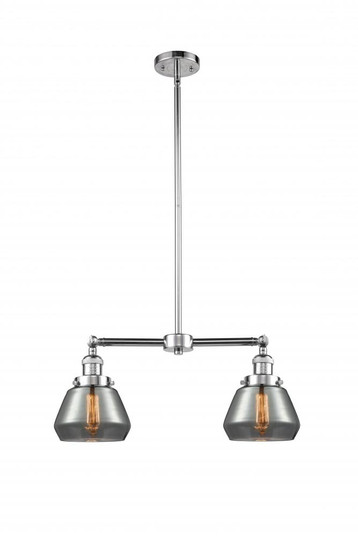 Fulton - 2 Light - 21 inch - Polished Chrome - Stem Hung - Adjustable Island Light (3442|209-PC-G173-LED)