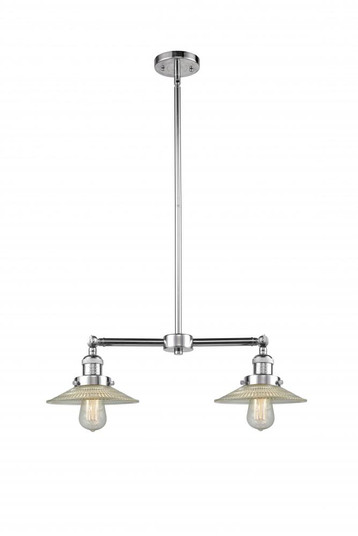 Halophane - 2 Light - 21 inch - Polished Chrome - Stem Hung - Island Light (3442|209-PC-G2)