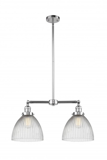 Seneca Falls - 2 Light - 21 inch - Polished Chrome - Stem Hung - Adjustable Island Light (3442|209-PC-G222-LED)