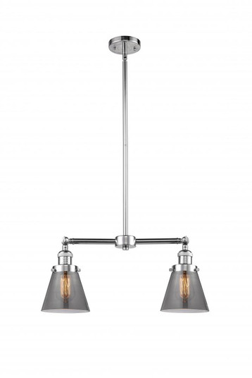 Cone - 2 Light - 21 inch - Polished Chrome - Stem Hung - Adjustable Island Light (3442|209-PC-G63-LED)