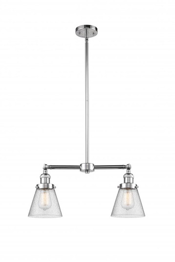 Cone - 2 Light - 21 inch - Polished Chrome - Stem Hung - Adjustable Island Light (3442|209-PC-G64-LED)