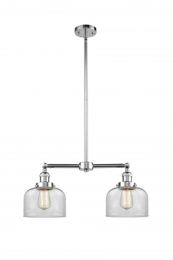 Bell - 2 Light - 21 inch - Polished Chrome - Stem Hung - Adjustable Island Light (3442|209-PC-G72)