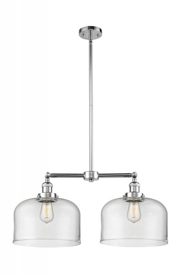 Bell - 2 Light - 21 inch - Polished Chrome - Stem Hung - Adjustable Island Light (3442|209-PC-G72-L)