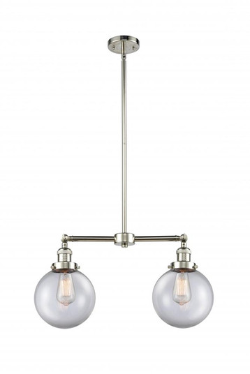 Beacon - 2 Light - 25 inch - Polished Nickel - Stem Hung - Adjustable Island Light (3442|209-PN-G202-8)