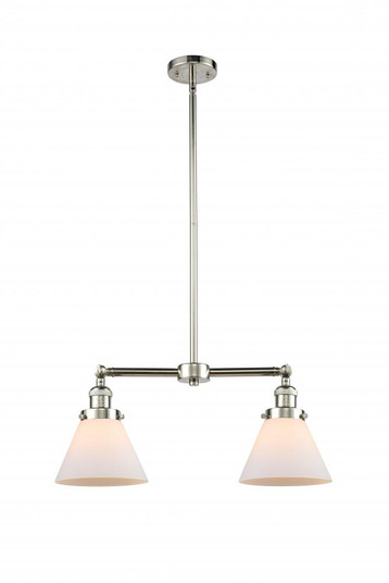 Cone - 2 Light - 21 inch - Polished Nickel - Stem Hung - Adjustable Island Light (3442|209-PN-G41-LED)