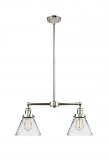 Cone - 2 Light - 21 inch - Polished Nickel - Stem Hung - Adjustable Island Light (3442|209-PN-G42)