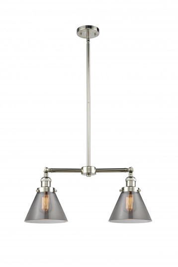 Cone - 2 Light - 21 inch - Polished Nickel - Stem Hung - Adjustable Island Light (3442|209-PN-G43)