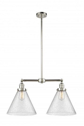 Cone - 2 Light - 21 inch - Polished Nickel - Stem Hung - Adjustable Island Light (3442|209-PN-G44-L)