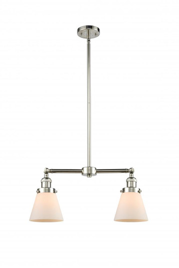 Cone - 2 Light - 21 inch - Polished Nickel - Stem Hung - Adjustable Island Light (3442|209-PN-G61-LED)