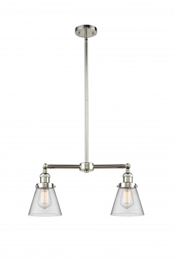 Cone - 2 Light - 21 inch - Polished Nickel - Stem Hung - Adjustable Island Light (3442|209-PN-G62-LED)