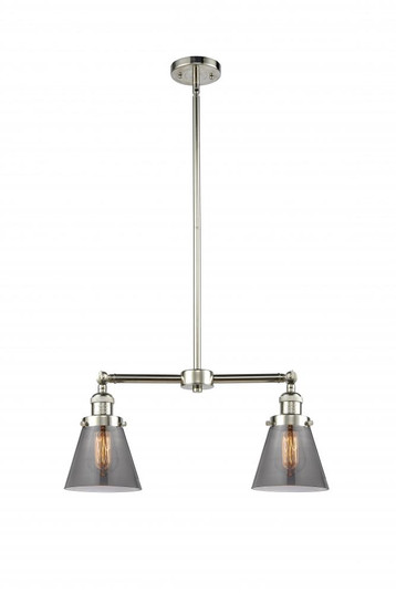 Cone - 2 Light - 21 inch - Polished Nickel - Stem Hung - Adjustable Island Light (3442|209-PN-G63-LED)