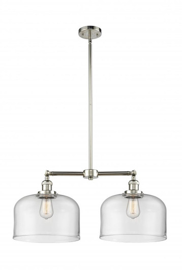 Bell - 2 Light - 21 inch - Polished Nickel - Stem Hung - Island Light (3442|209-PN-G72-L)