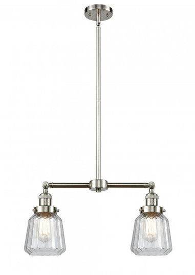 Chatham - 2 Light - 21 inch - Brushed Satin Nickel - Stem Hung - Adjustable Island Light (3442|209-SN-G142)