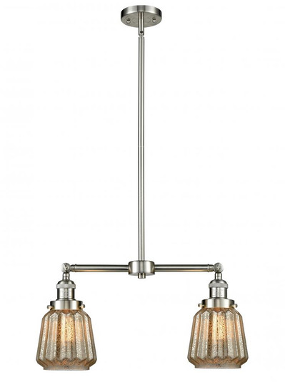 Chatham - 2 Light - 21 inch - Brushed Satin Nickel - Stem Hung - Adjustable Island Light (3442|209-SN-G146-LED)