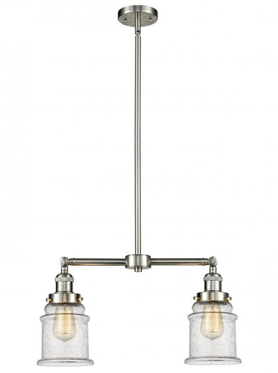 Canton - 2 Light - 21 inch - Brushed Satin Nickel - Stem Hung - Adjustable Island Light (3442|209-SN-G184-LED)